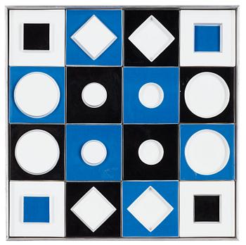 118. A Victor Vasarely porcelain relief, Rosenthal Studio linie, Germany ca 1973.