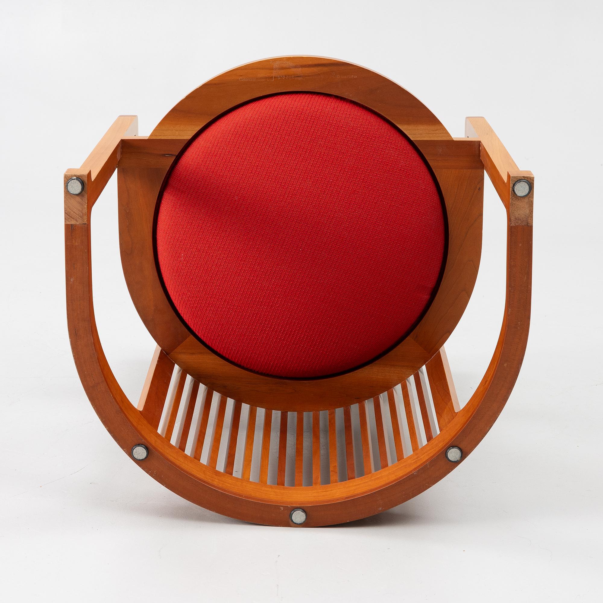 Frank Lloyd Wright, karmstol, modellnummer 606, "Barrel", Cassina.