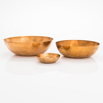 Tapio Wirkkala, three 'TW 476' bowls for Kultakeskus.