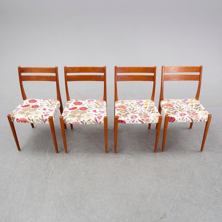 A teak dining table and four chairs, Svegards Markaryd, 1960s.