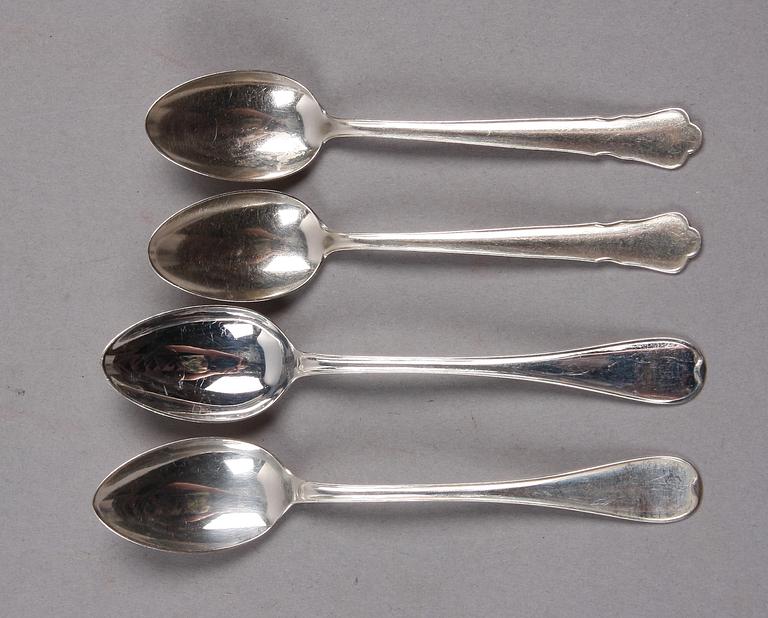 KAFFESKEDAR, 13+12, silver, 1900-talets andra hälft.