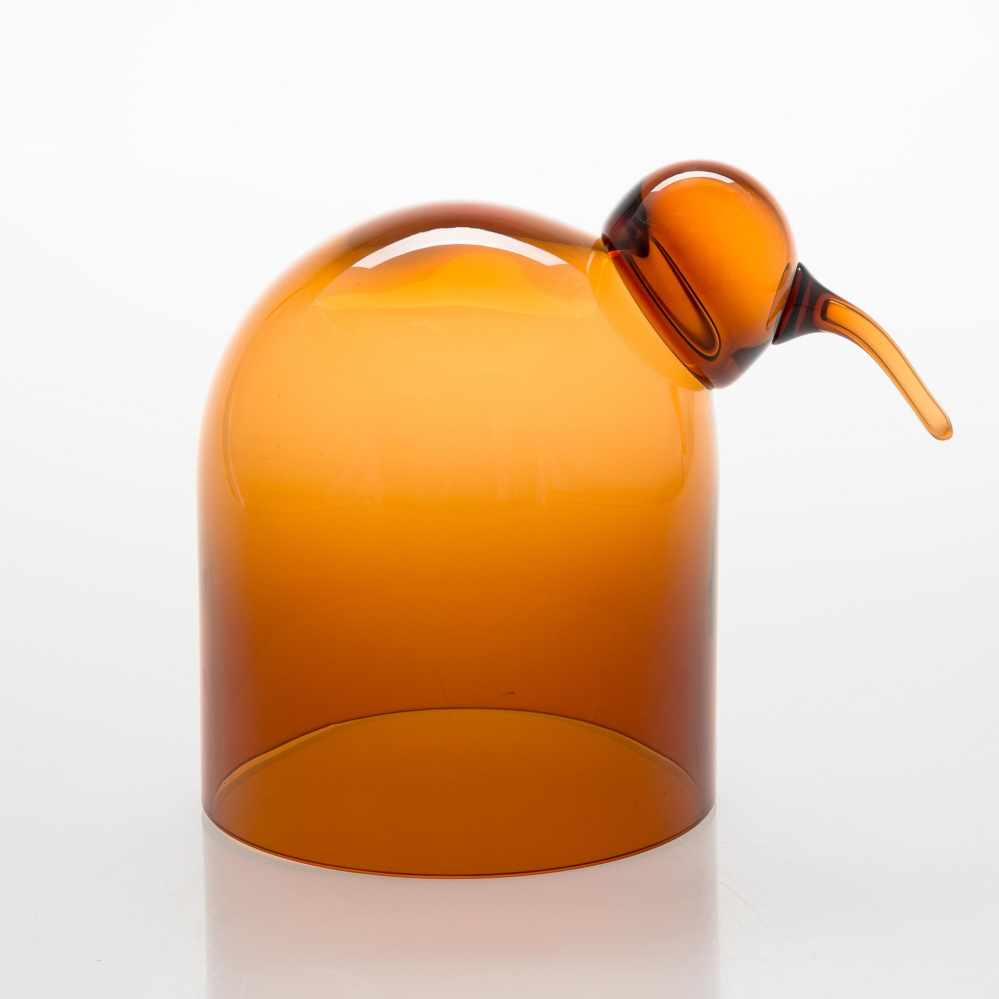 Oiva Toikka, a glass bird. Signed O Toikk Iittala.