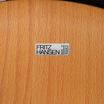 Arne Jacobsen, a set of eight 'Series 7' chairs from Fritz Hansen, Denmark, 1982.