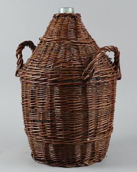 FLASKOR, 2 st, glas, 1800/1900-tal.