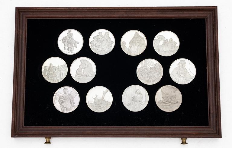 "Rembrandt in silver", 50 collector medals in sterling silver, Franklin Mint Ltd.