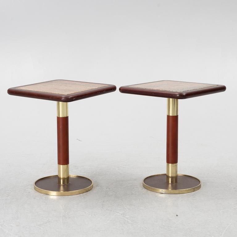 Side tables, a pair, 1970s.