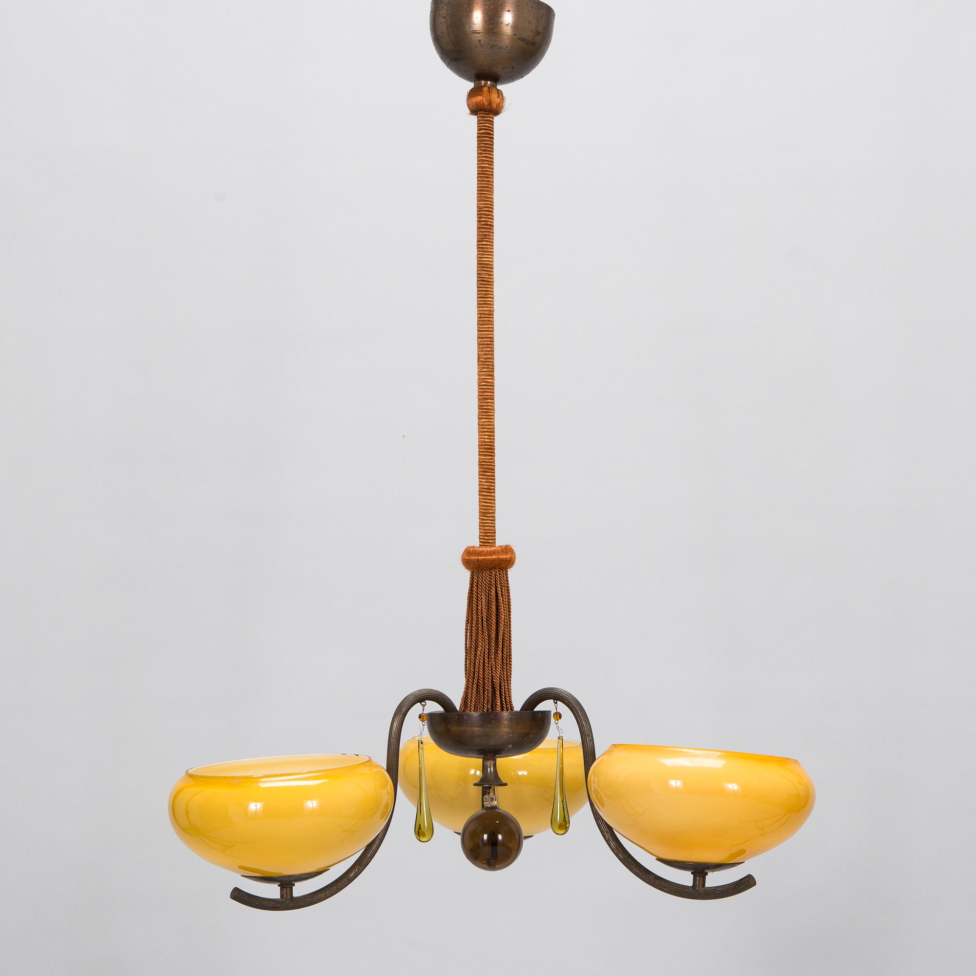 Paavo Tynell, A 1930's '1456/3' pendant light for Taito.