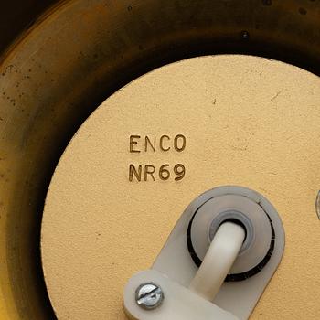 Bordslampor, ett par, modell Nr 69, mässing, Enco, 1900-talets andra hälft.