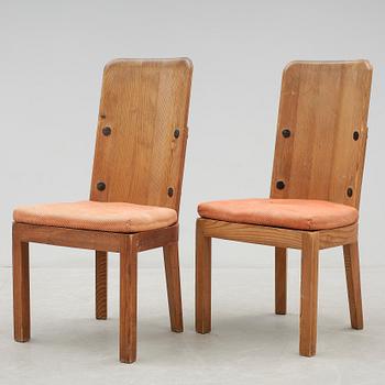 A pair of Axel Einar Hjorth 'Lovö' pine chairs, Nordiska Kompaniet, 1930's.