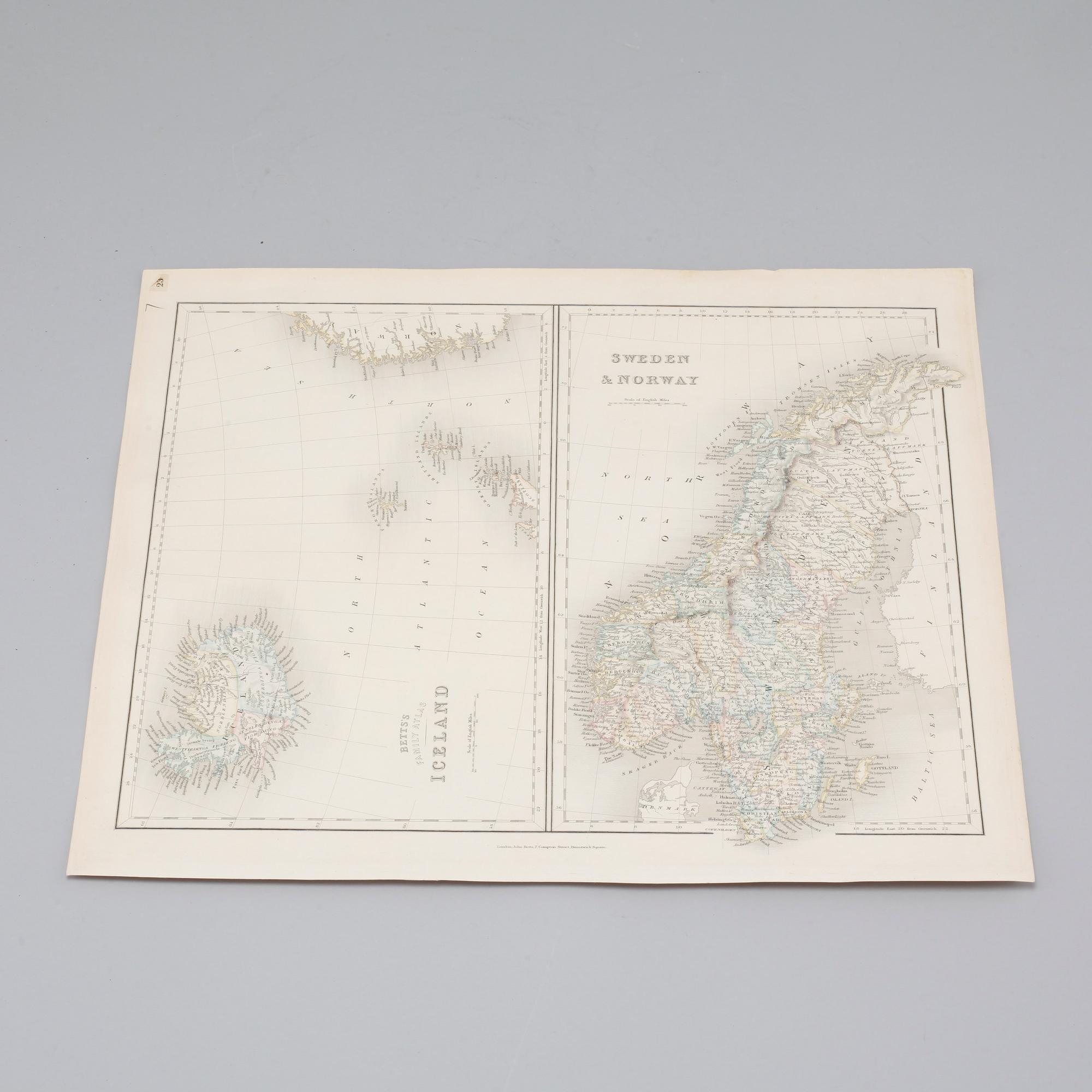 Eleven books and five maps from the 19th century.