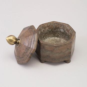 An 19th century stone butter box.