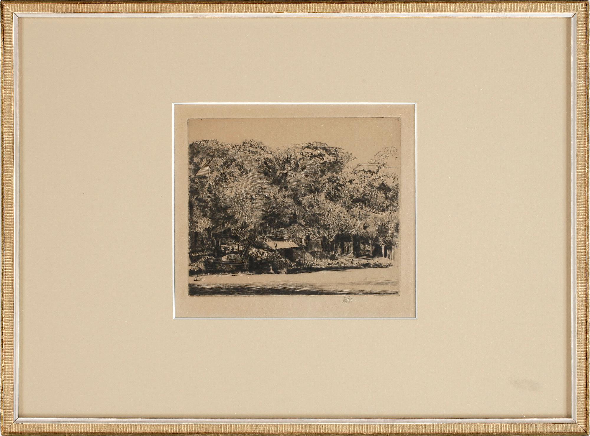 AXEL FRIDELL, etsningar, 2 st.
