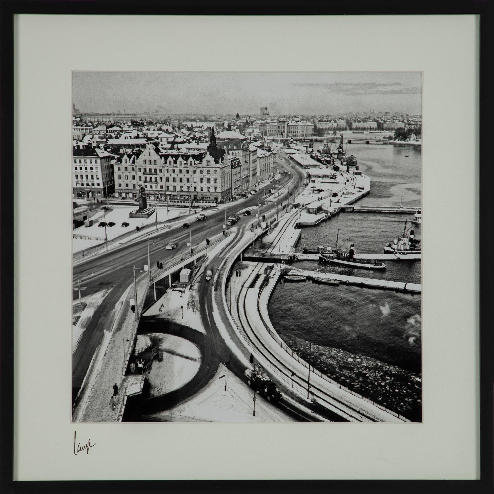 Åke Lange, "Vy mot Skeppsbron 1950-tal".