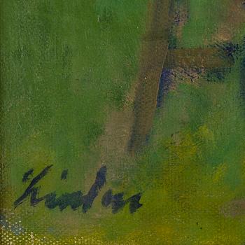 Helge Linden, oil on panel, signed.