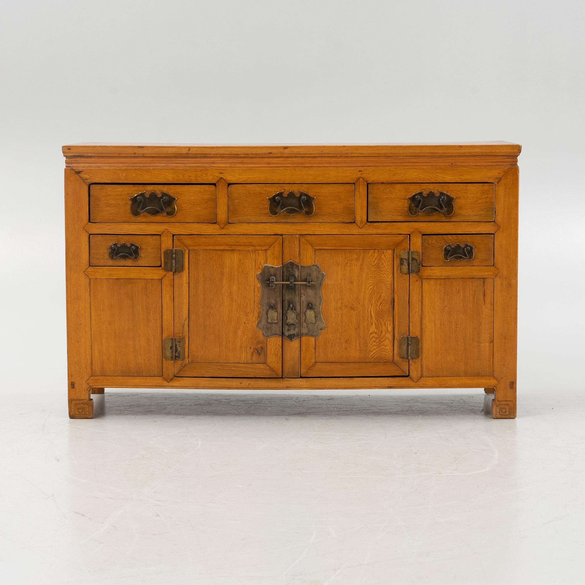 A hardwood sideboard, China, around 1900.