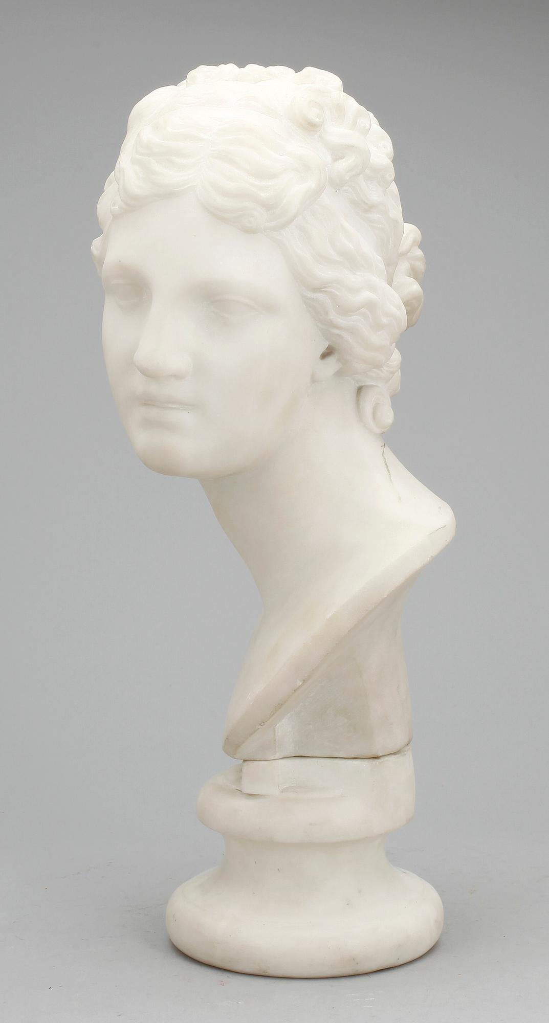 SKULPTUR, marmor, troligen 1800-talets slut.