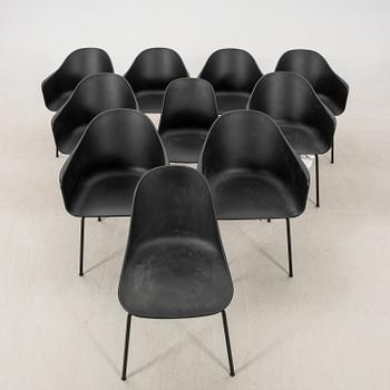 Norm Architects armchairs 8 pcs and chairs 2 pcs "Harbour dining chair" for Audo Copenhagen 2020s.