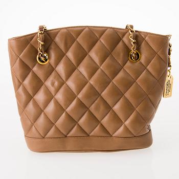 CHANEL Vintage Beige Shoulder Bag.