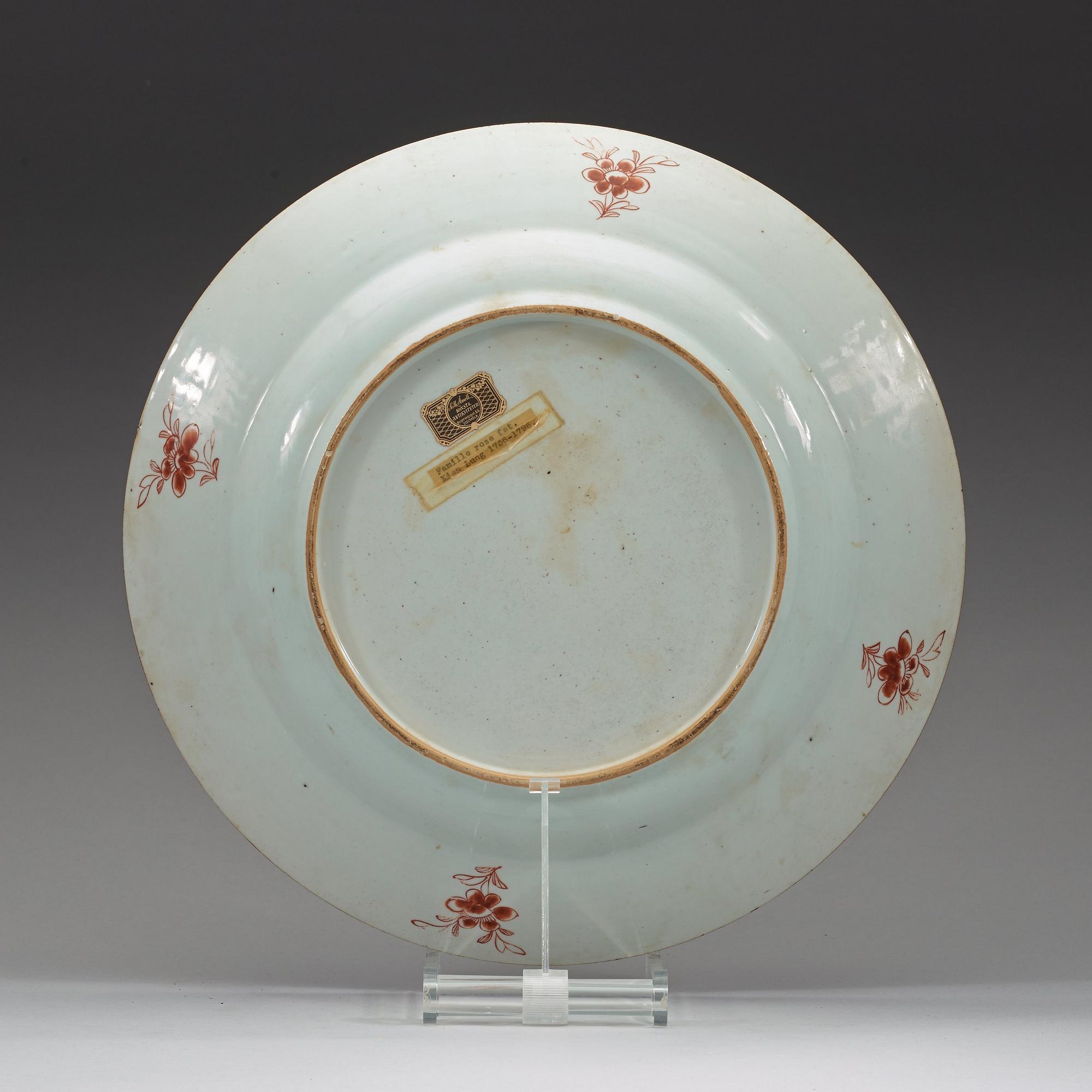 FAT, kompaniporslin. Qingdynastin, Qianlong (1736-1795).