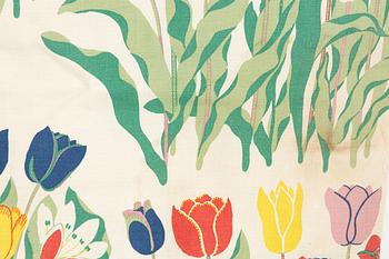 Josef Frank, a pair of "Tulip" curtains and three pelmets, Sweden.