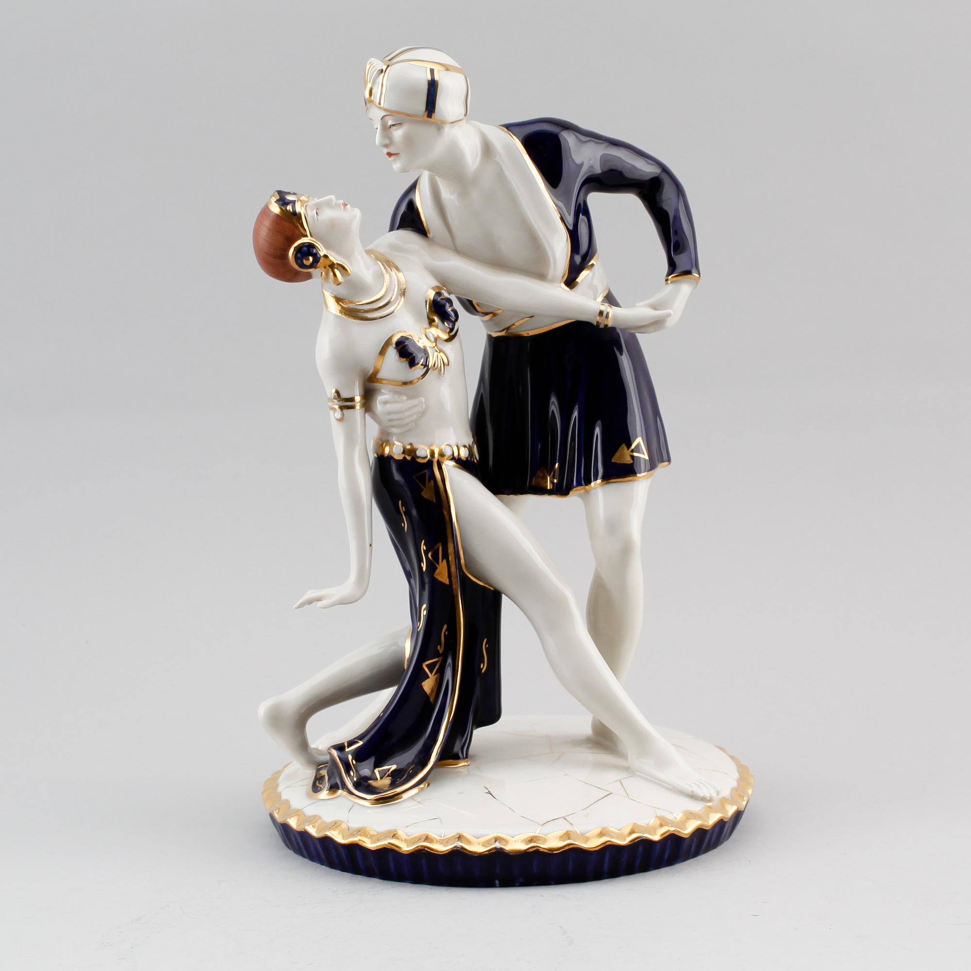 FIGURIN, porslin, Royal Dux, 1900-talets mitt.