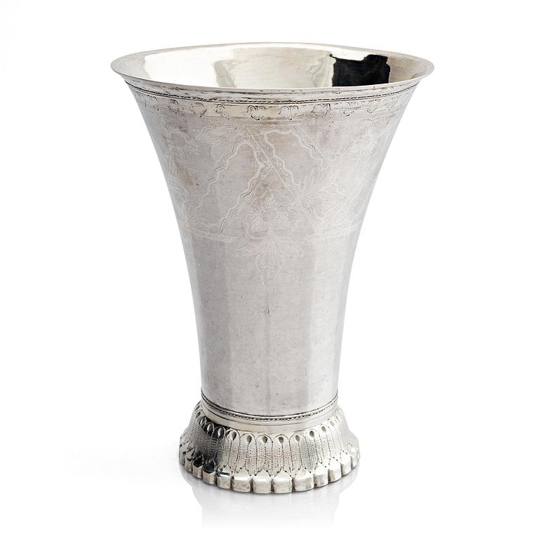 Hans Langberg, bägare, silver, Söderhamn 1799. Sengustaviansk.