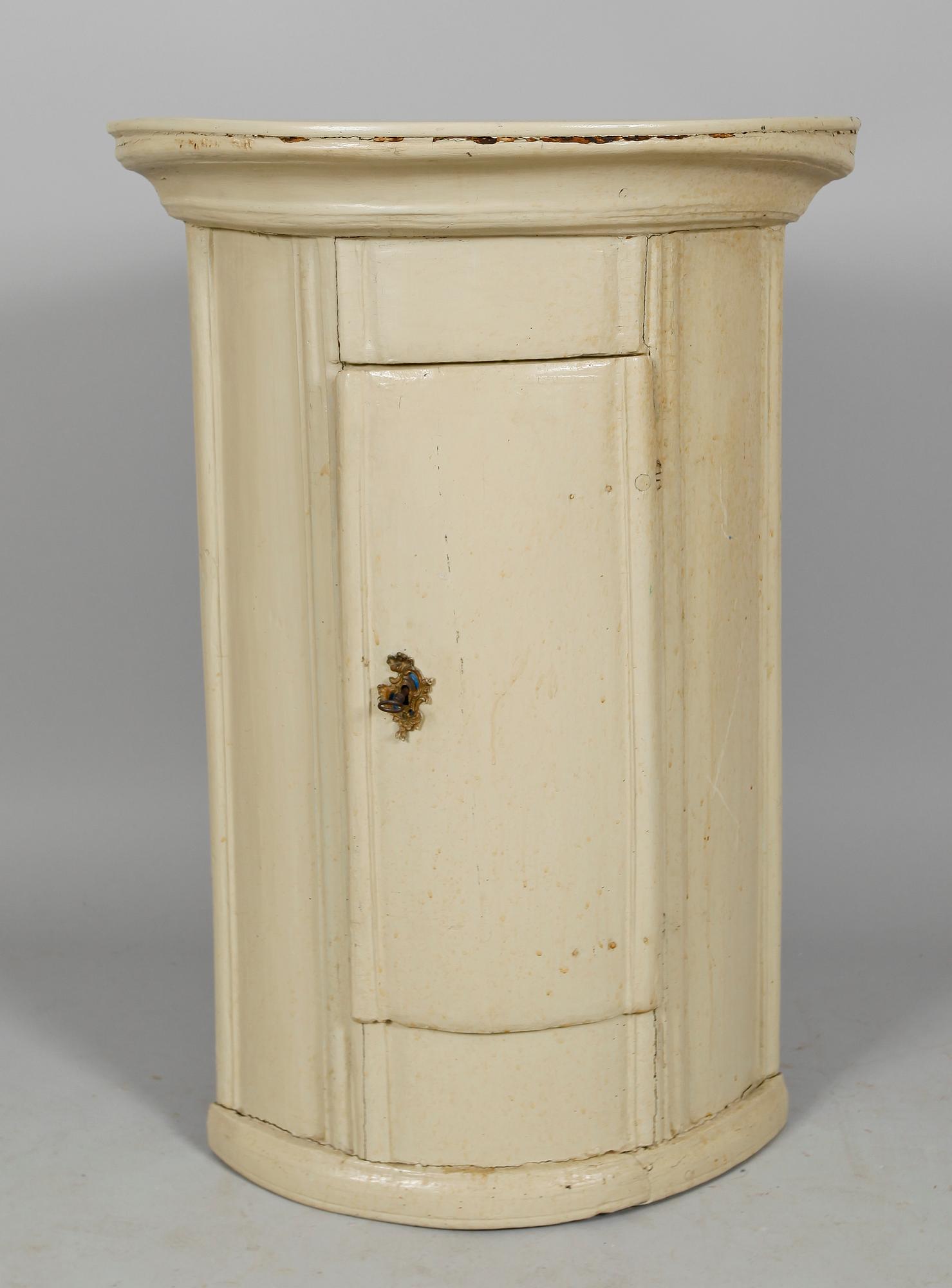 HÖRNSKÅP, allomoge, 1700-/1800-tal.