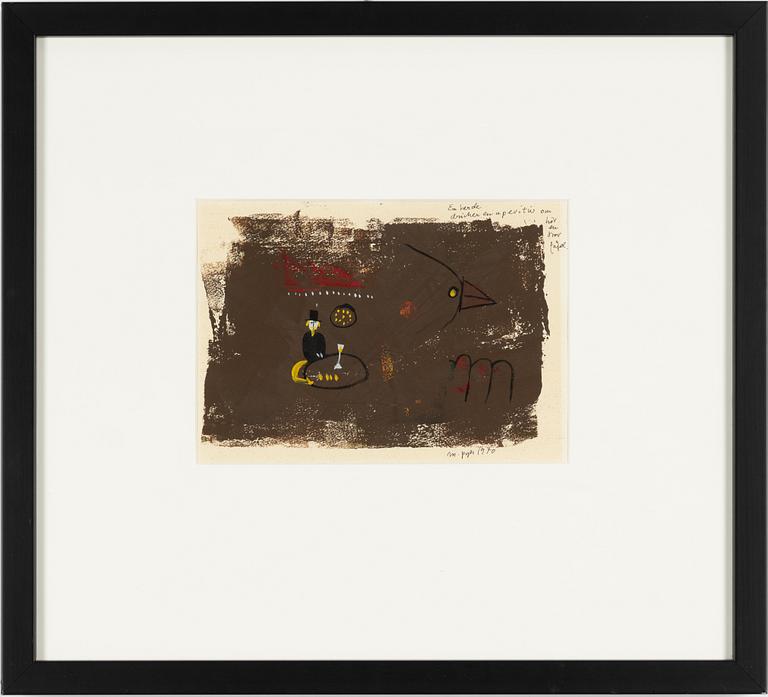 Madeleine Pyk, "En herde dricker en aperitiv och hör en stor fågel".