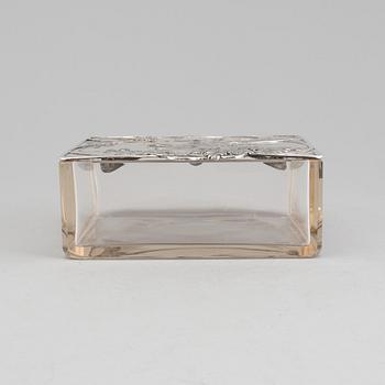 A silver plate Art Nouveau box, early 20th Century.