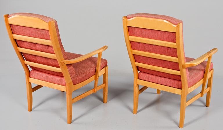 KARMSTOLAR, ett par, "Ulfåsa", Carl Malmsten, 1900-talets mitt.