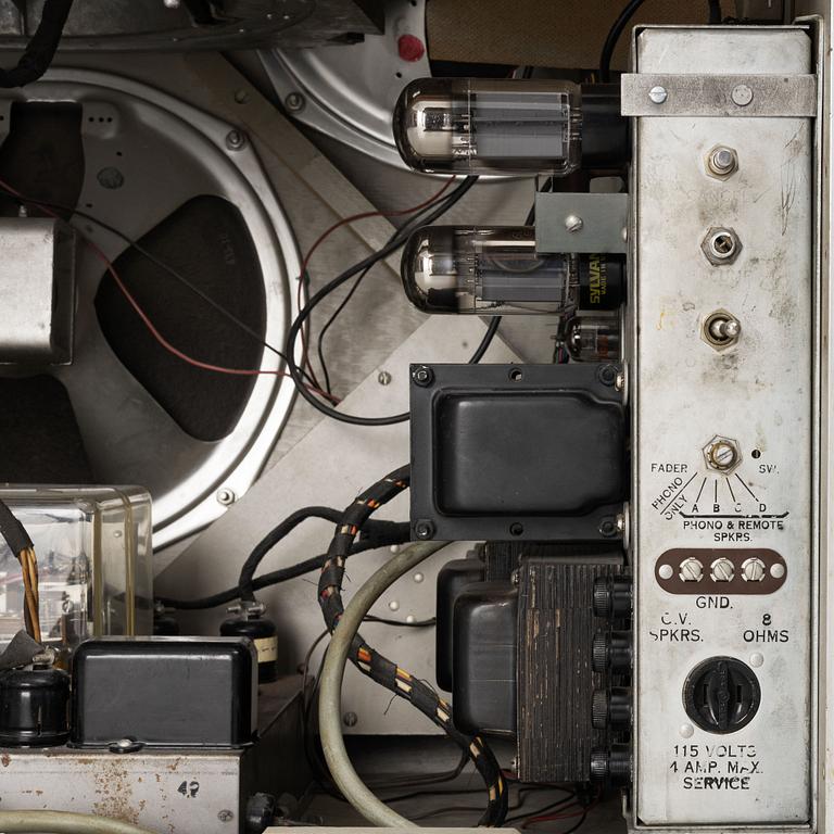 Jukebox, Wurlitzer modell 2100,  Rudolph Wurlitzer Company, North Tonawanda, New York, USA, 1957.
