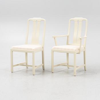 Carl Malmsten, 7 Ambassadör chairs, Åfors furniture factory.