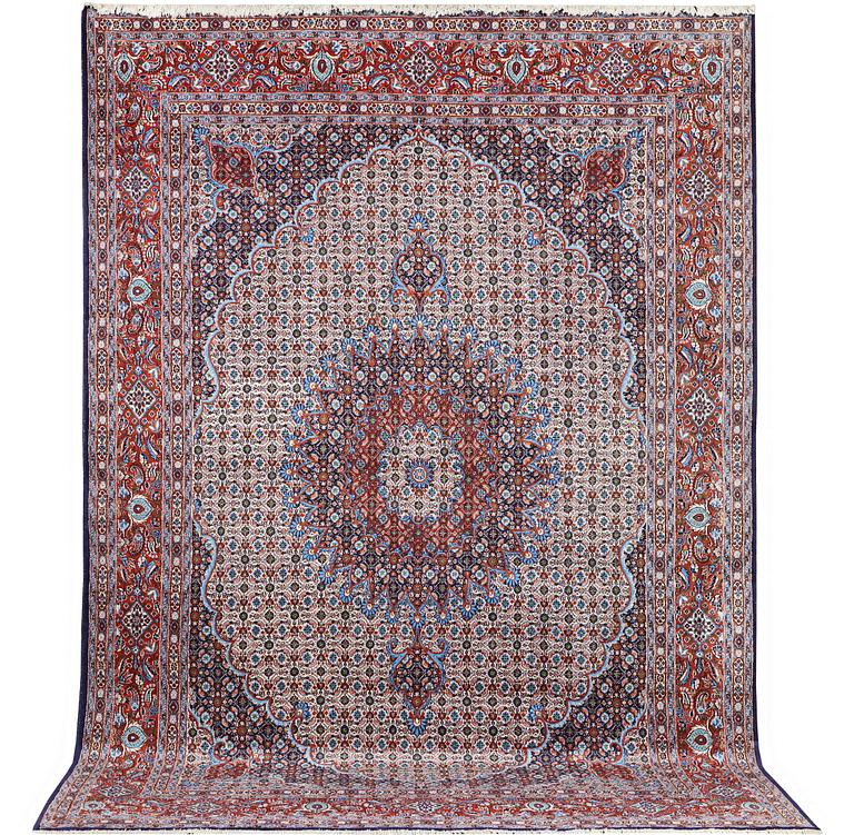 A carpet, Moud, ca 360 x 248 cm.