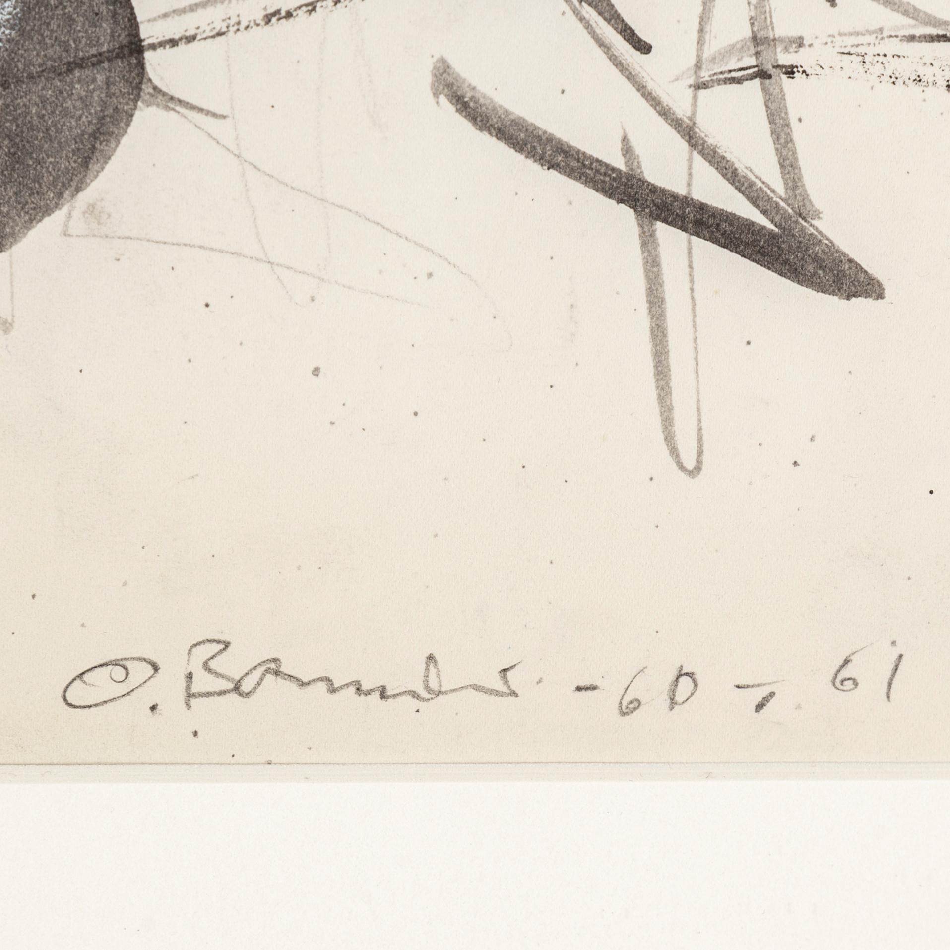 OLLE BONNIÉR, gouache on paper and dated -60-61.