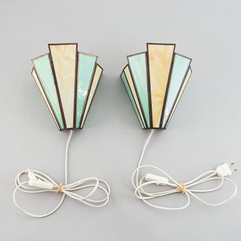 A pair of Art Deco wall lights.