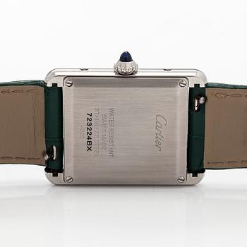 Cartier, Tank Must de Cartier, "Green Lacquered Dial", armbandsur, 33,5 x 25,5 mm.