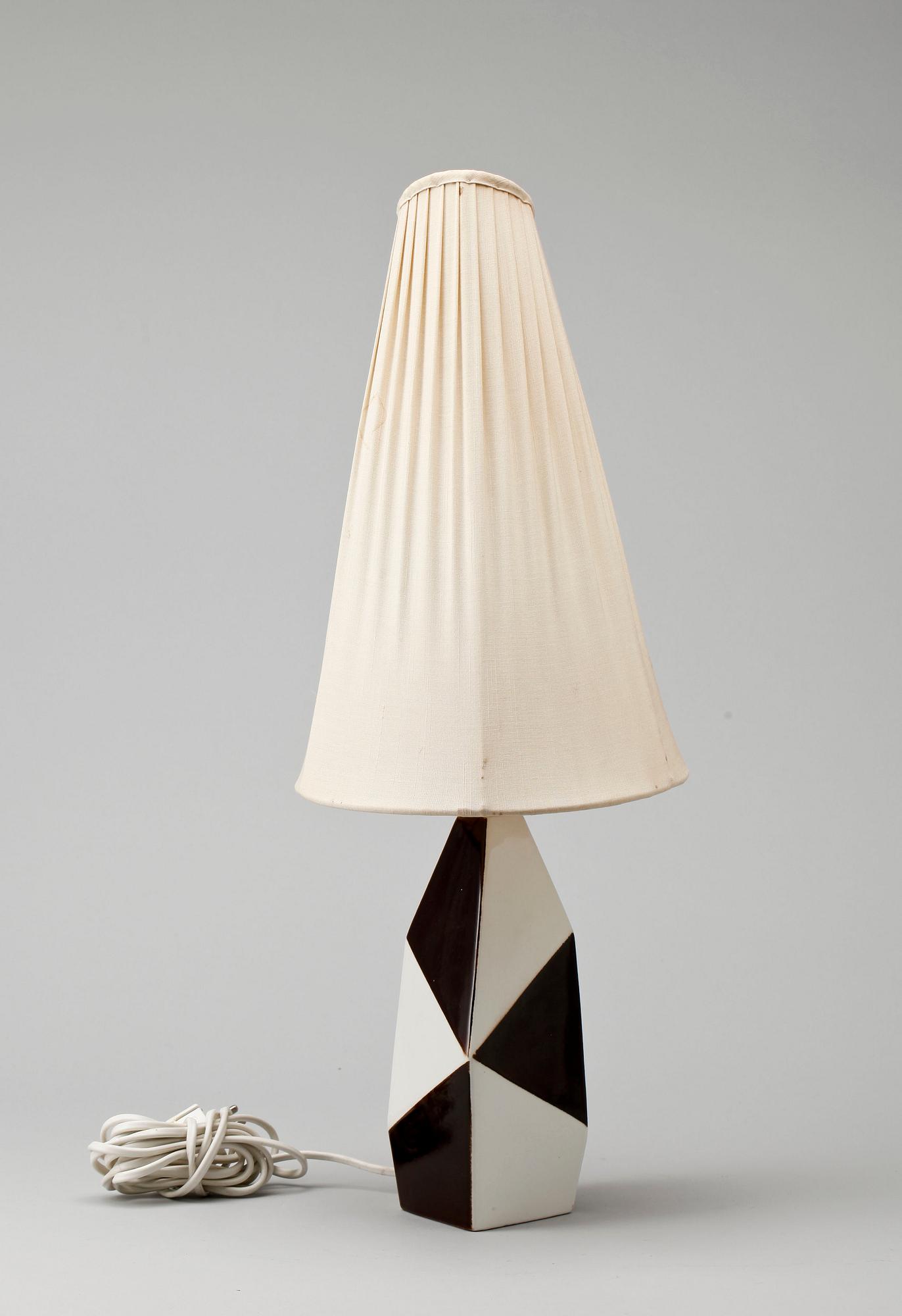 BORDSLAMPA, stengods, troligen Carl Harry Stålhane, Rörstrand.