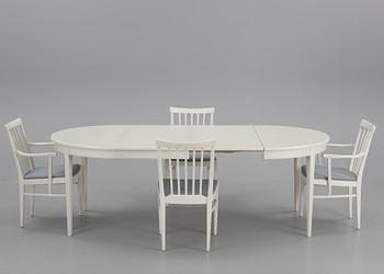 MATGRUPP, 5 delar, "Herrgården", Carl Malmsten, Bodafors, 1900-talets mitt.