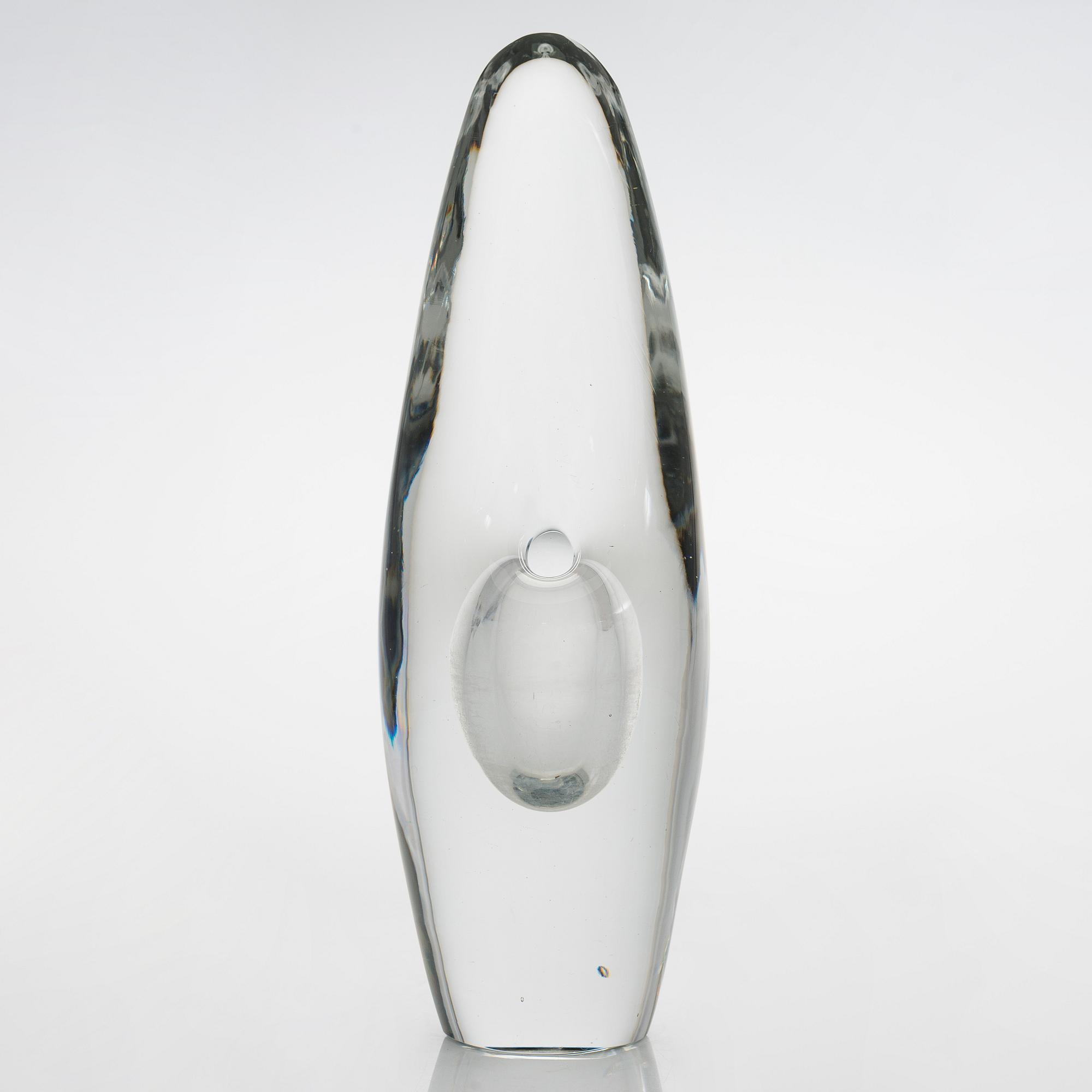 Timo Sarpaneva, an 'Orchid' glass sculpture, signed Timo Sarpaneva Iittala -56.