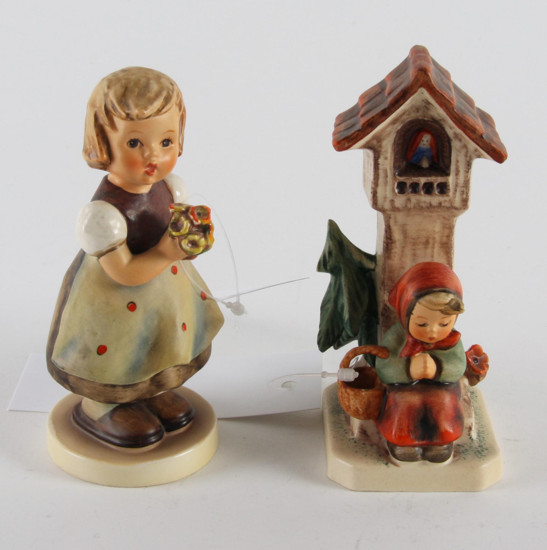 FIGURINER, 2 st, porslin, Hummel.