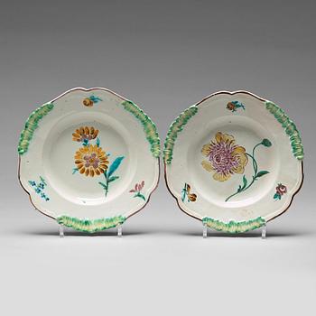 318. A pair of faiance soup dishes, Reval, 18th Century.