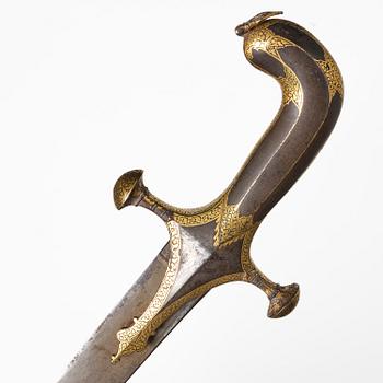 A 17th century watered-steel Shamshir, by Asadullah Isfahani, Safavid dynasty,