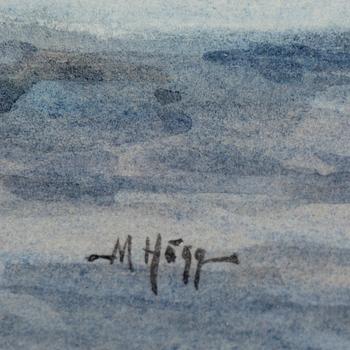 OKÄND KONSTNÄR, 1900-tal, akvareller, 5 st, signerade MHägg.