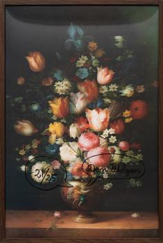 Dan Wolgers, 3D image with Wolgers’ signature and speech bubble. Numbered 21/25, but each image is unique.
