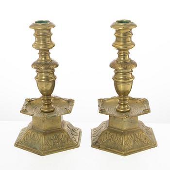 Ljusstakar, ett par, barockstil, 1900-tal.