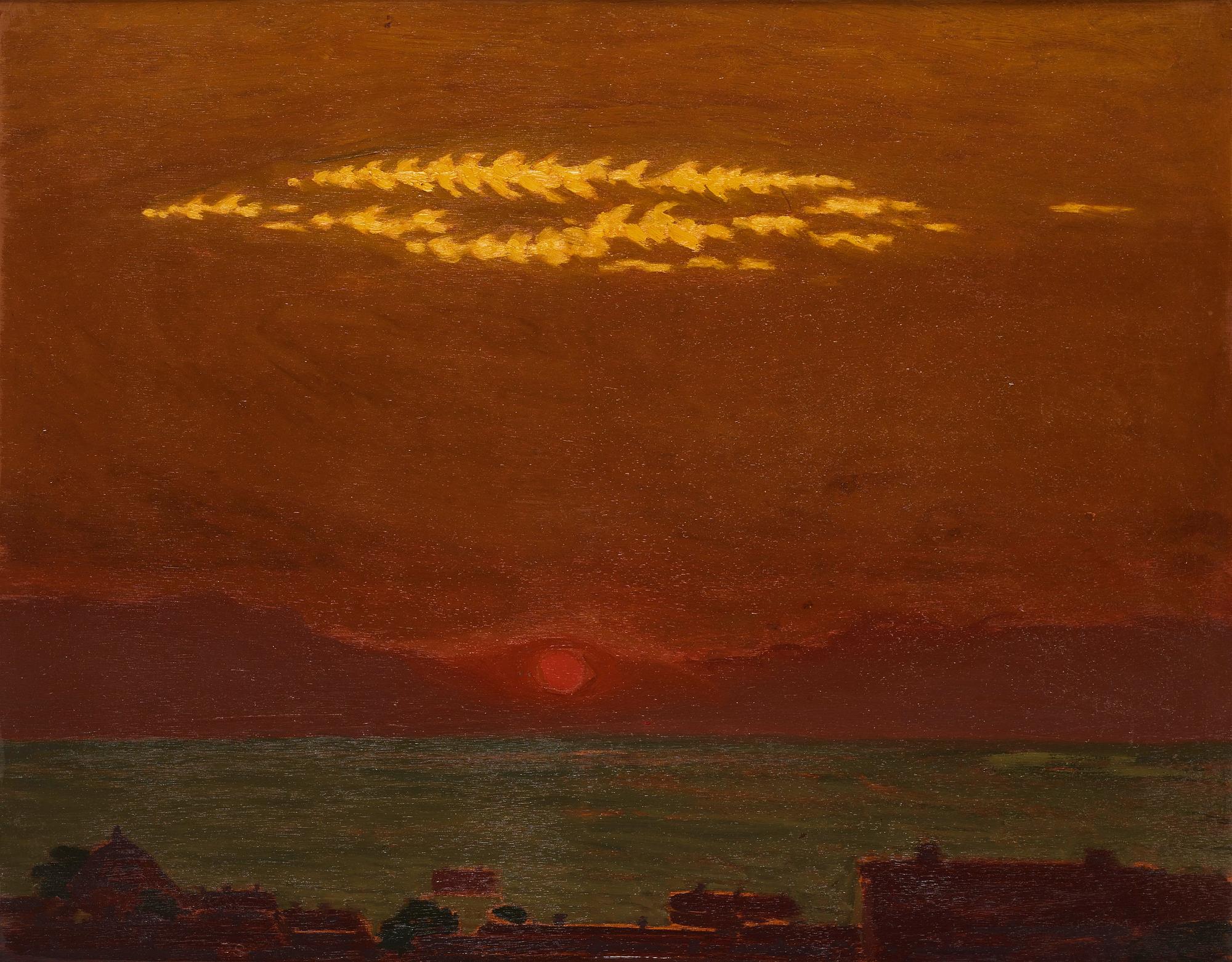 Pelle Swedlund, "Solnedgång öfver hafvet".