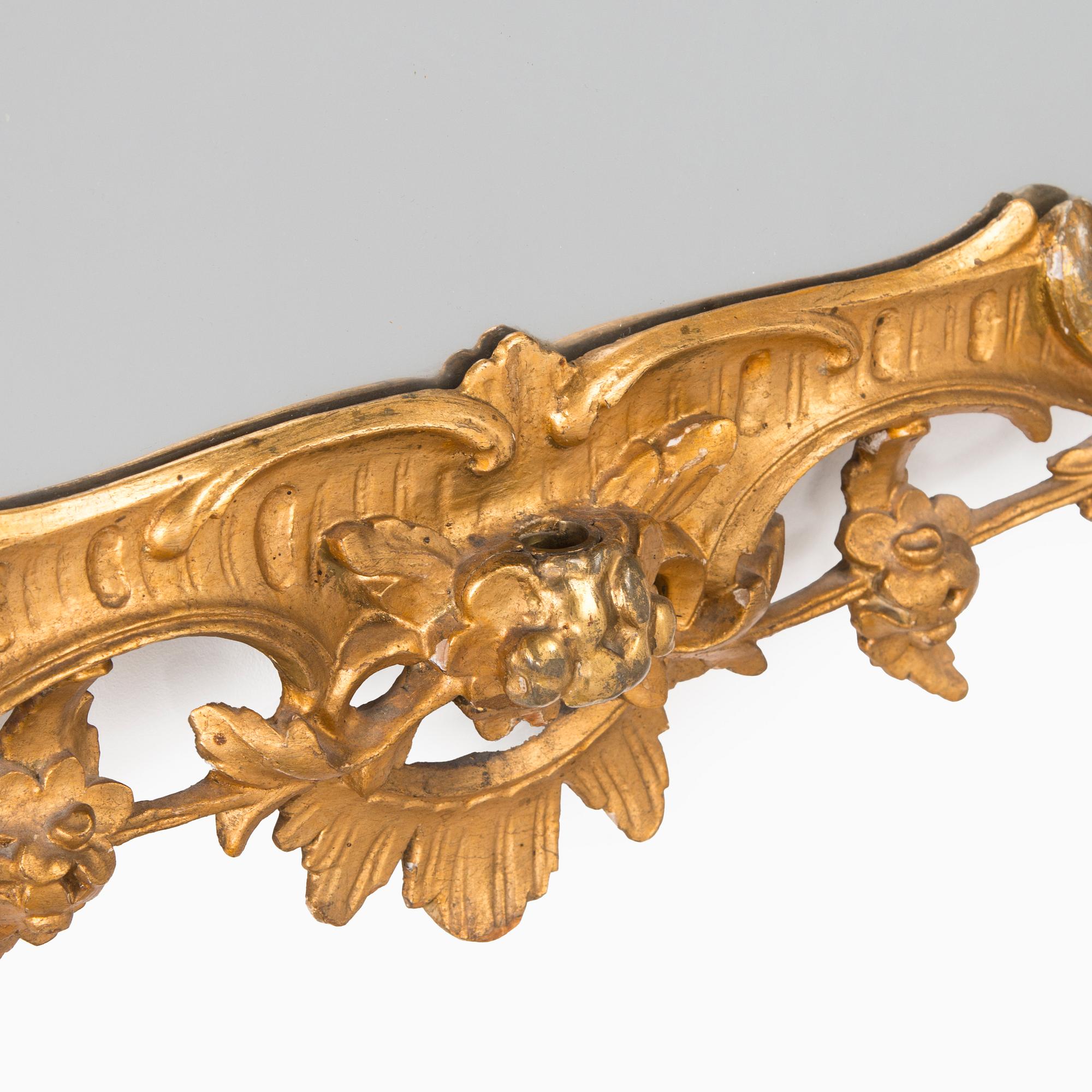 Mirror, Rococo style, second half of the 19th century.