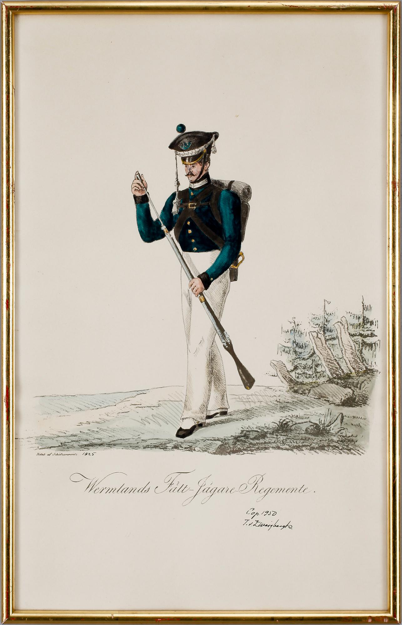 LITOGRAFISKA TRYCK, 4 st, Sverige, 1900-talets mitt.