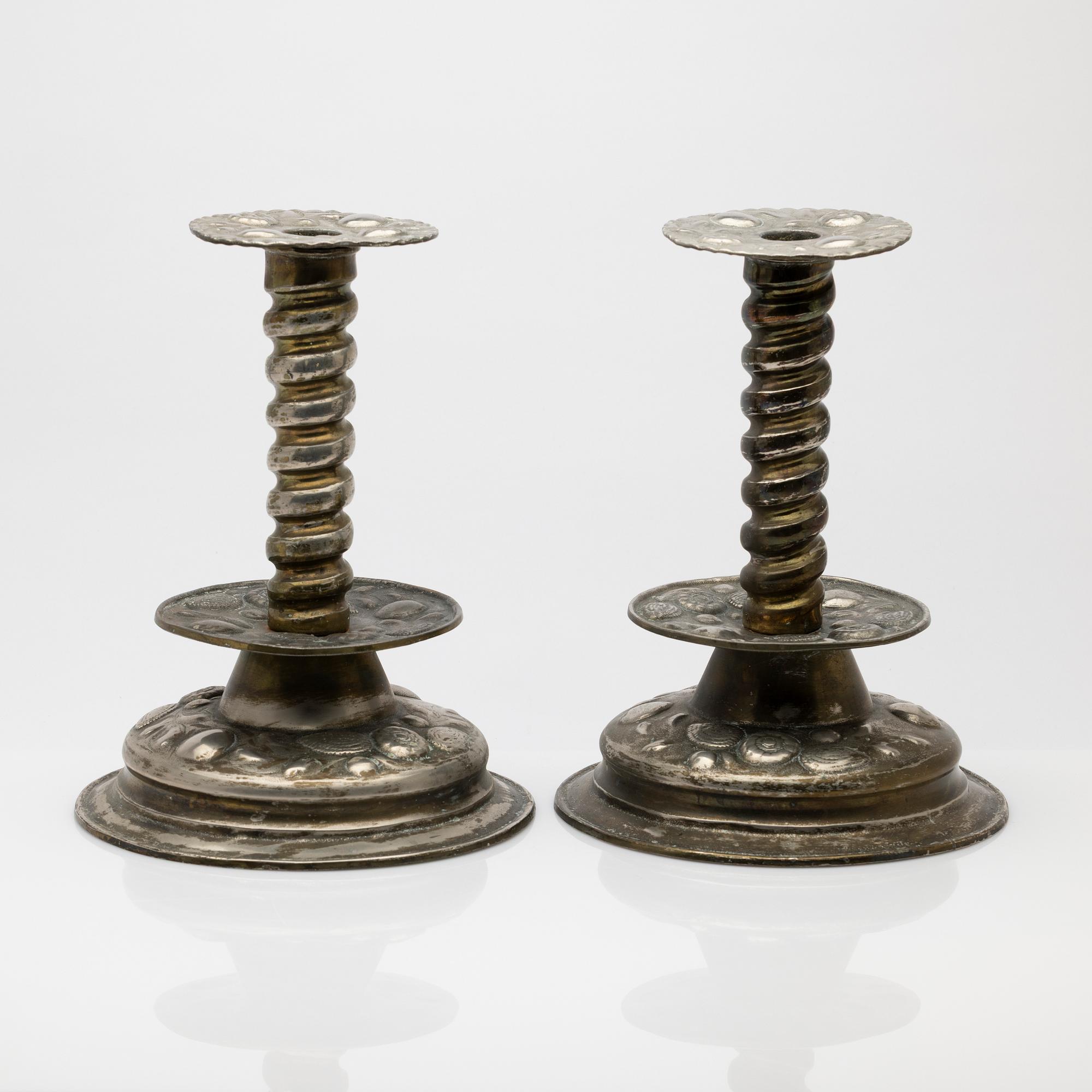 Candelabras, a pair, Baroque style, 19th century.