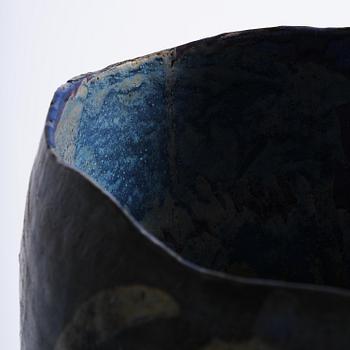 Eva Bengtsson, a stoneware floor vase, own studio, Frillesås, around the year 2000.